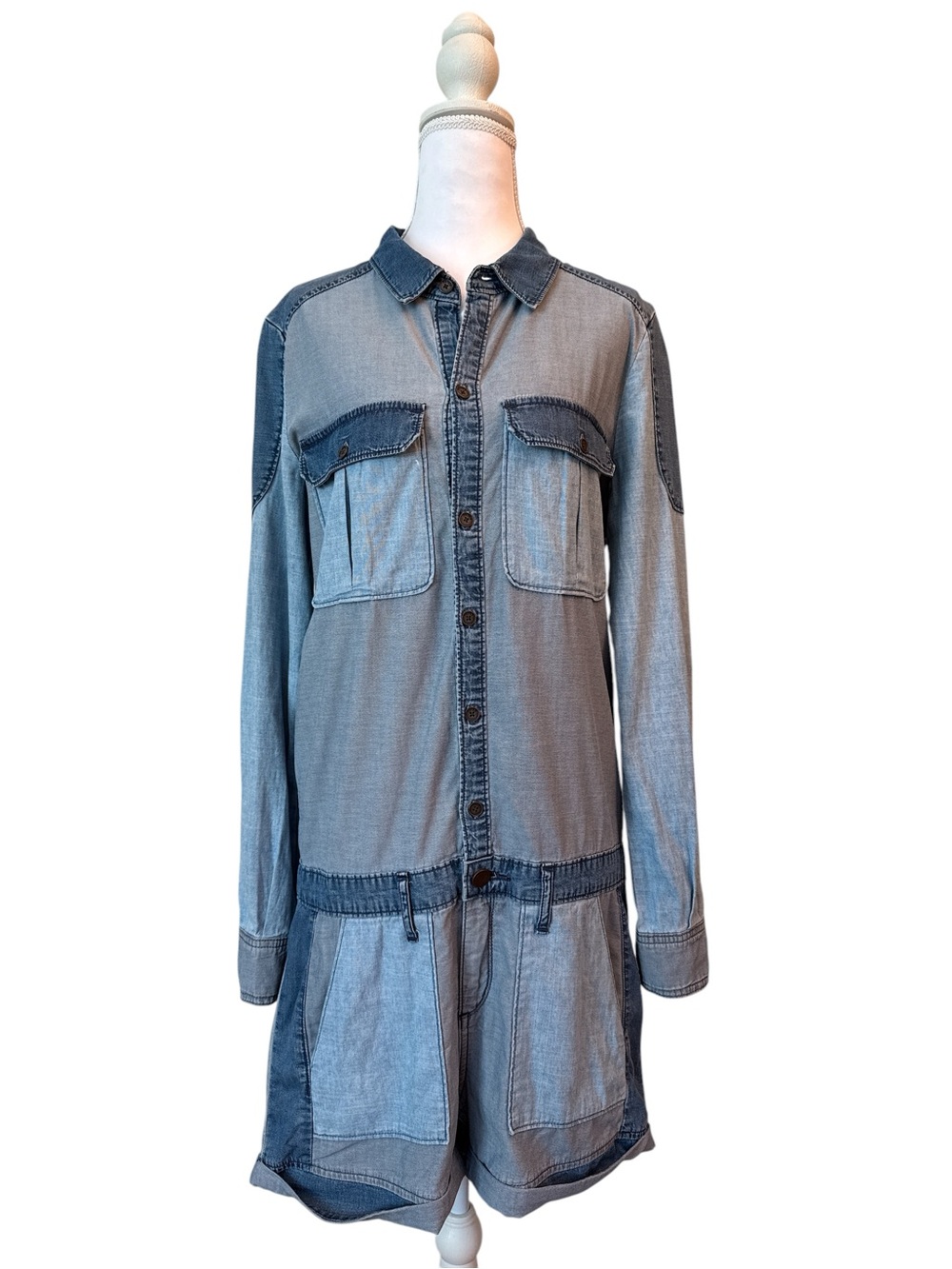 PAIGE Light Blue Denim Jumpsuit - Picture 4 of 11